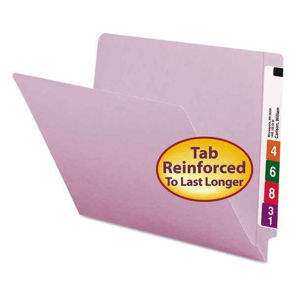 Smead File Folder End Tab, Lavender, PK100 25410